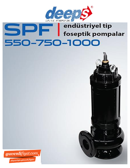 STAR SPF-D 1000 T 10.HP 380V ENDÜSTRİYEL TİP FOSEPTİK DALGIÇ POMPA 3000d/d