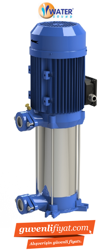YMPV9-90 4 HP 380V KROM DİK MİLLİ ÇOK KADEMELİ SESSİZ POMPA