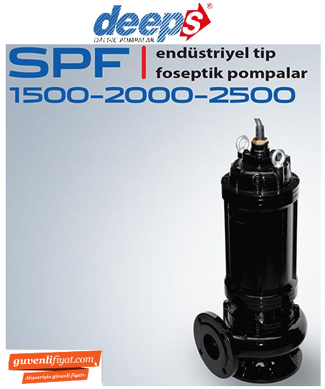 STAR SPF-D 1500 T 15.HP 380V ENDÜSTRİYEL TİP FOSEPTİK DALGIÇ POMPA 3000d/d