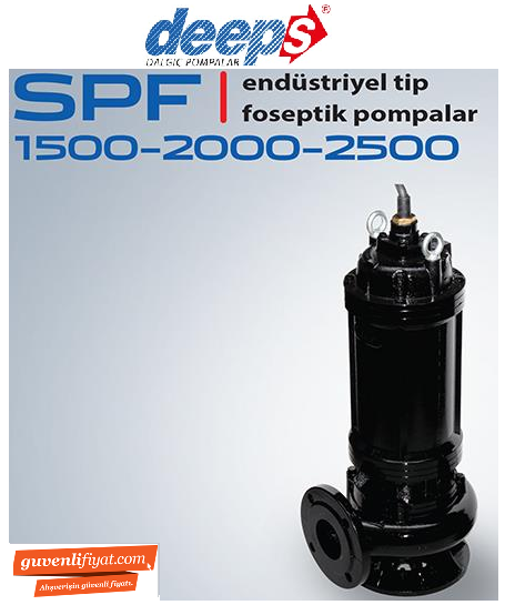 STAR SPF-D 2000 T 20.HP 380V ENDÜSTRİYEL TİP FOSEPTİK DALGIÇ POMPA 3000d/d