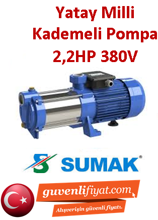 SUMAK SYMT8-220/6 2.2Hp 380v Yatay milli Kademeli Pompa