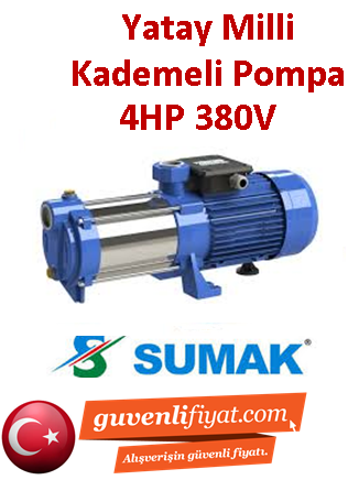 SUMAK SYMT12-400/7 4Hp 380v Yatay milli Kademeli Pompa