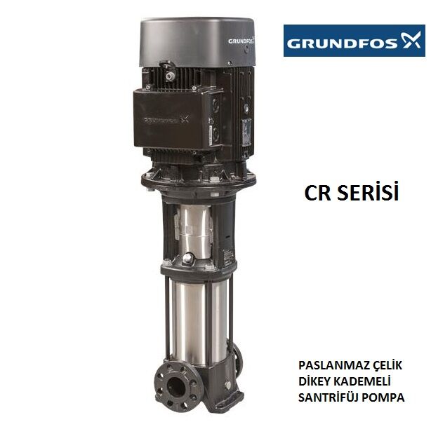 GRUNDFOS CR 1s-12 0.37kW 380V DİKEY KADEMELİ PASLANMAZ ÇELİK İNLİNE SANTRİFÜJ POMPA / HQQE SALMASTRA / DIN-ANSI-JIS Kombi Flanş(FGJ) - 96515661