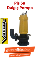 VORTEX W 150 2hp 2'' Çıkışlı 380v Açık Fanlı Pis Su Dalgıç Pompa