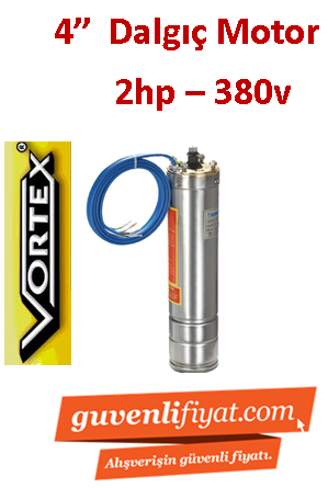 VORTEX VRT 200 2HP 380V 4\'\' Tek Dalgıç Motor (Pompa Hariç)