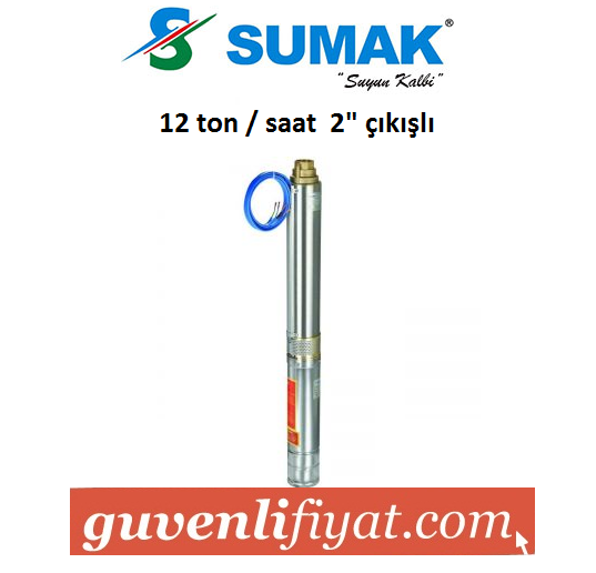 SUMAK 4SD1214 3HP 380V 4'' Dalgıç Pompa + Motor