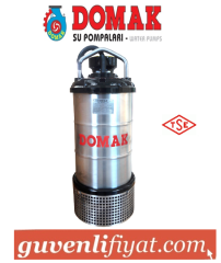 DOMAK ASG407 7.5 HP 380V GÖMLEKLİ PASLANMAZ ÇELİK GÖVDELİ ATIK SU DALGIÇ POMPA