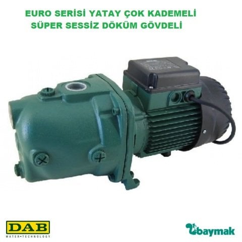 Dab EURO 30/30 M 0.45kW 220V Yatay Çok Kademeli Döküm Gövdeli Süper Sessiz Jet Pompa