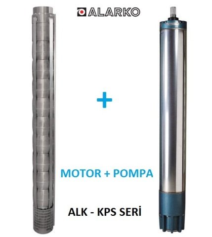 Alarko 7077/15 Kps  80Hp  7'' Paslanmaz Derin Kuyu Dalgıç Pompa (Motor+Pompa) ALK-KPS Serisi