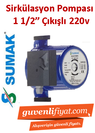 Sumak SSP3-25/8 220v 1 1/2'' Çıkışlı Dişli Sirkülasyon Pompa