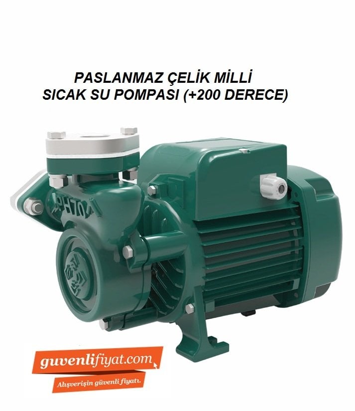 WATER SOUND PH70 -1 HP-220V- PASLANMAZ ÇELİK MİLLİ SICAK SU POMPASI (+200 DERECE)
