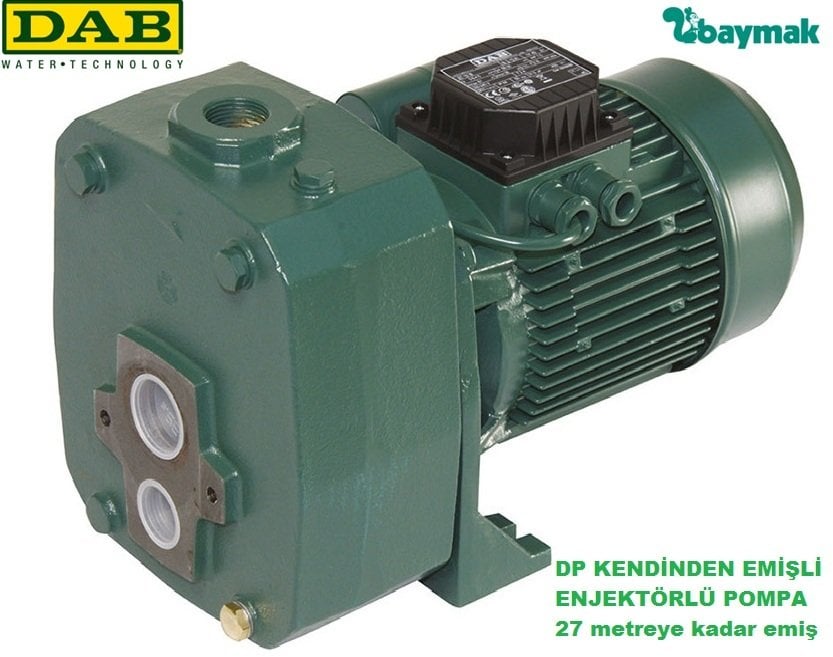 Dab DP 151 T    1.1kW  380V   Kendinden Emişli Enjektörlü Pompa (27 metreye kadar emiş yapabilir.)