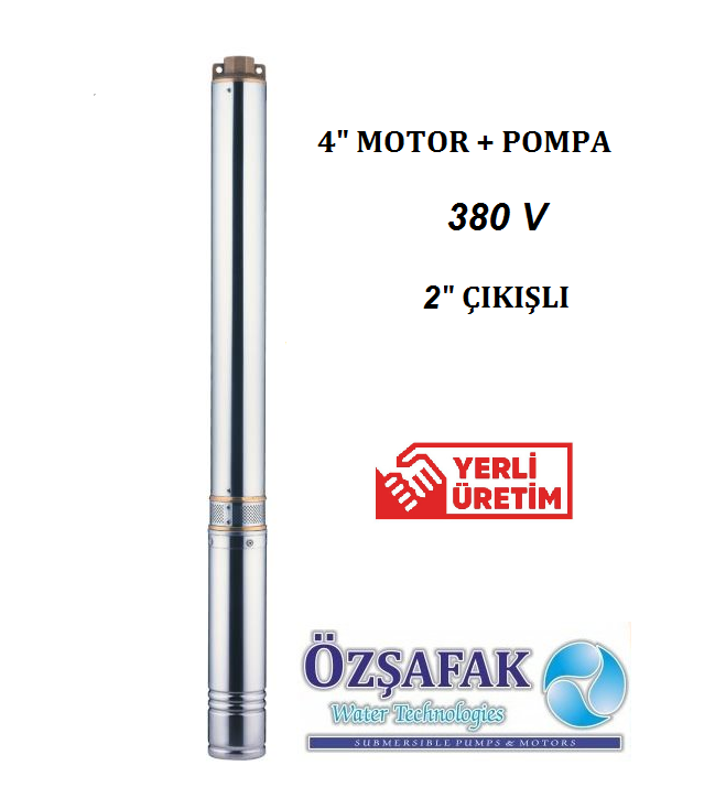 ÖZ ŞAFAK  ST 7/42  -7.5HP-380V- 4'' DALGIÇ MOTORLU POMPA (MOTOR + POMPA)