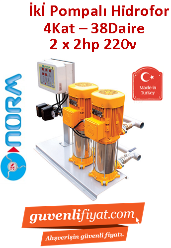 NORM NBH 2/1203M 220V 2HP Çift Pompalı Paket Hidrofor