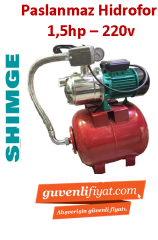 SHİMGE JET1100G1 + 24Lt Tanklı 1.5hp 220V Paslanmaz Gövdeli Jet Pompa 5Kat -10Daire