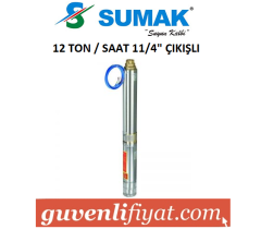 SUMAK 4SD608 1HP 380V 4'' Dalgıç Pompa + Motor