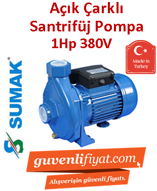 SUMAK SMT100-A 1Hp 380v Açık Çarklı Santrifüj Pompa