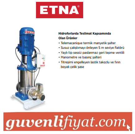 ETNA T1 KI 32-6/110 15.HP 380V TEK POMPALI KOMPLE PASLANMAZ ÇELİK POMPALI SESSİZ HİDROFOR