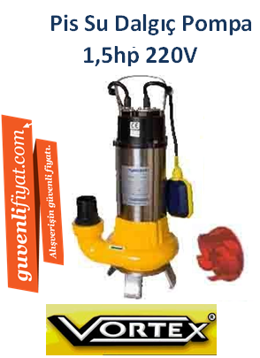 VORTEX VX-150 1.5HP 220V Pis Su Dalgıç Pompa