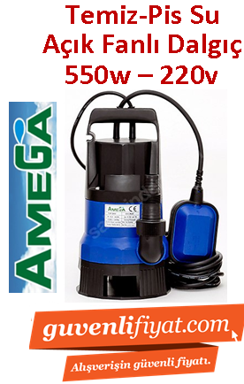 AMEGA TOP S 550 550w 220v Açık Fanlı Pis Su Dalgıç Pompası
