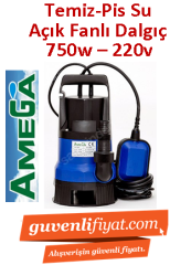 AMEGA TOP S 750 750w 220v Açık Fanlı Pis Su Dalgıç Pompası