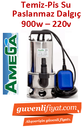 AMEGA İNTOX 900 900w 220v Paslanmaz Gövdeli Dalgıç Pompa