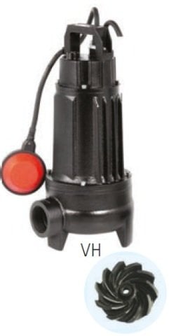 WATER SOUND VQ 15-9-1.1 QG -1.5 HP-220V- DÖKÜM GÖVDELİ PARÇALAYICILI ATIK SU POMPA