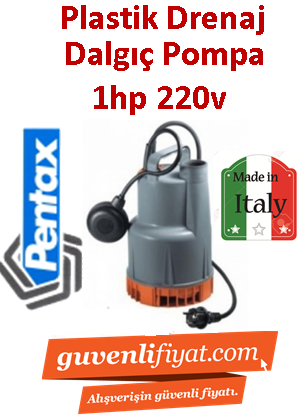 PENTAX DP 100 G 1hp 220v Plastik Drenaj Dalgıç Pompa