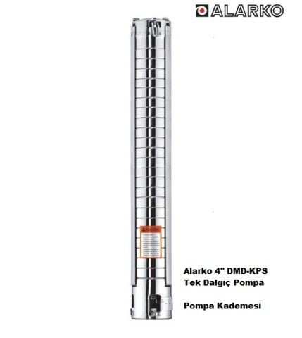 Alarko  4SP2/18     1Hp   4'' Paslanmaz Kademeli  Tek Dalgıç Pompa (Pompa Kademesi-KPS Serisi)