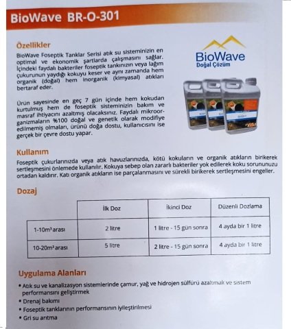 BioWave  BR-0 301   1 Litre Foseptik Pis ve Kötü Koku Giderici