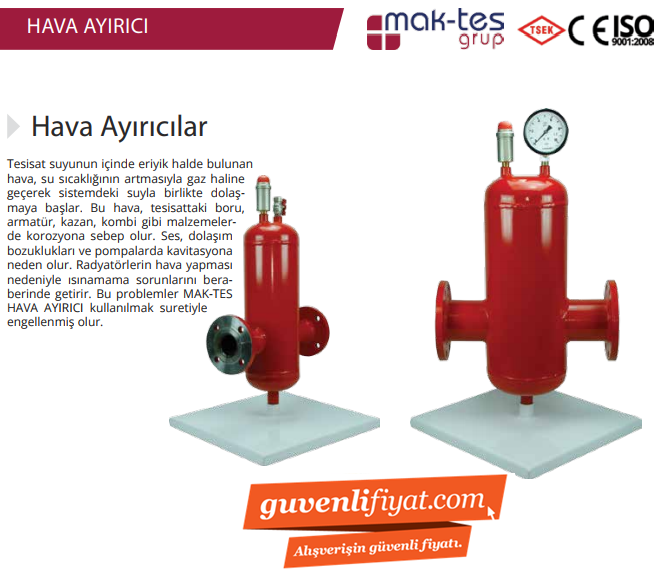 MT-HA13  - DN 150 6'' HAVA AYIRICI (FLANŞLI)