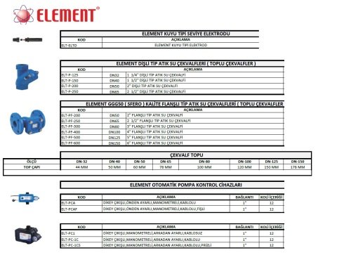 Element ELT-5   1-6 Bar Tahliyesiz  Monofaze Basınç Şalteri