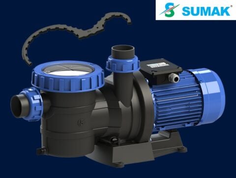 SUMAK SMHT 120 1.2HP 380V ÖN FİLTRELİ HAVUZ POMPASI