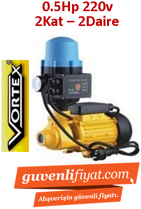 VORTEX MİNİ 45 P 0.5Hp 220V 2kat 2daire Hidromatlı Paket Hidrofor