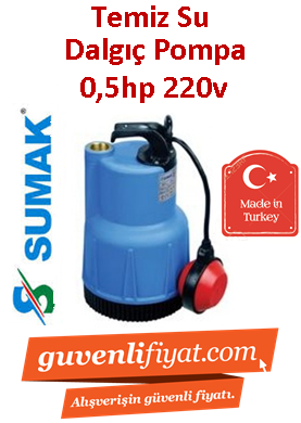 SUMAK SDF5  0.5hp 220v Plastik Gövdeli Drenaj Dalgıç Pompa