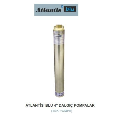 Atlantis Blu 4SD1028-5.5   7.5Hp  4'' Tek Motorsuz Dalgıç Pompa (Kademe-Çıplak Pompa)