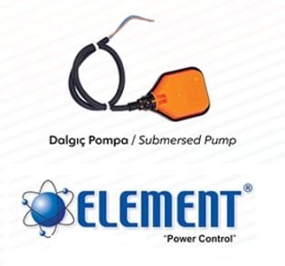 Element  FTE-60K2    0.60 mt   Kauçuk Kablolu Dalgıç Pompa Kauçuk Seviye Flatörü