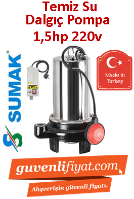 SUMAK SDF 15/1.5 1.5hp 220v AZ KİRLİ SU DALGIÇ POMPA