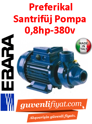 EBARA PRA 0.80 M 220V 0.5HP Sürtme Fanlı Santrifüj Pompa