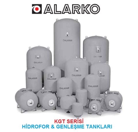 Alarko KGT 50Y  50 Litre  10 Bar  Yatık Kapalı Tip Hidrofor ve Genleşme Tankı