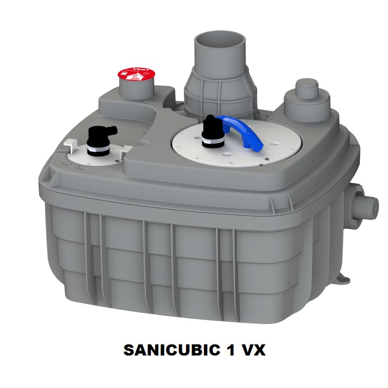 SANİHYDRO SANİCUBIC  1 VX  220V  VORTEX ÇARKLI  ATIK SU TAHLİYE İSTASYONU