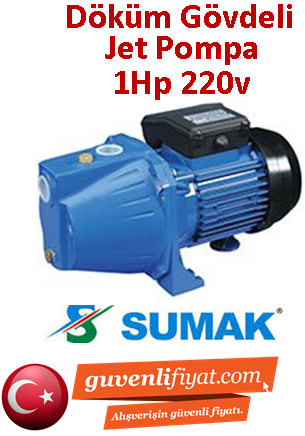 SUMAK SMJK100 1Hp 220v Döküm Gövdeli Jet Pompa