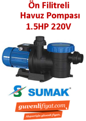 SUMAK SMH150 1.5Hp 220v Ön Filitreli Havuz Pompası