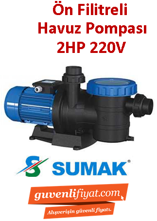 SUMAK SMH200 2Hp 220v Ön Filitreli Havuz Pompası