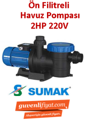 SUMAK SMH200 2Hp 220v Ön Filitreli Havuz Pompası