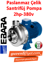EBARA DWC N 300-1.5 380V 2HP Paslanmaz Çelik Açık Fanlı Santrifüj Pompa