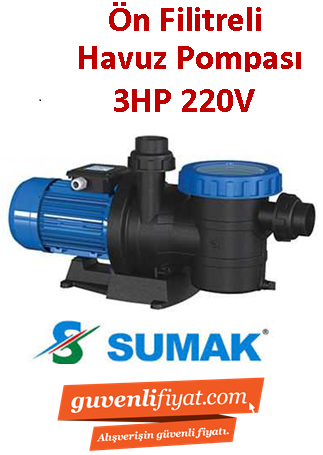 SUMAK SMH300 3Hp 220v Ön Filitreli Havuz Pompası