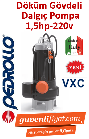 PEDROLLO VXCm 15/35-N 220V 1.5HP Döküm Gövdeli Foseptik Dalgıç Pompa