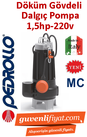 PEDROLLO MCm 10/45-N 220V 1HP Döküm Gövdeli Foseptik Dalgıç Pompa