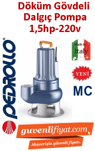 PEDROLLO MCM 15/50 220V 1.5HP Döküm Gövdeli Foseptik Dalgıç Pompa